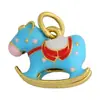 Accesorios de gota de Troya azul quemado antiguo bañados en oro y plata S925, originales, de bricolaje, estilo chino, pequeños accesorios de estilo nacional que combinan con todo.