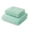 Toalla de baño lisa, bordada, con diseño de espiga de trigo, piña y rayas, absorbente, de secado rápido, de forro polar coral.