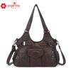 Bolsa Feminina Transfronteiriça Y2K Hot Girl Lavada Bolsa de Motocicleta Grande Capacidade Bolso com Aba Múltipla Calças Bolsa de Ombro Transversal
