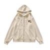 Suéter com Capuz Estilo Japonês Coreano Simples para o Dia a Dia Casaco Feminino Roupas com Capuz Femininas Moletom Estampado Fino Divertido