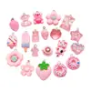 Estilo Europeo y Americano Estilo Ins Rosa Dulce Colgante de Dibujos Animados Resina Fresa Oso Encanto Pulsera Collar Accesorios Productos Transfronterizos