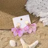 Pendientes Florales Exagerados y Elegantes Estilo Festivo, Pendientes Únicos y Hermosos para Primavera, Joyería Transfronteriza al por Mayor