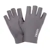 Adequado para homens e mulheres, seda gelada meio dedo esportes de ciclismo fitness condução masculina luvas de alta elasticidade confortáveis proteção solar