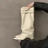 Botas de Salto Grosso de Cano Alto, Botas de Cavaleiro, Botas Slim Francesas, Botas Femininas, Novo Estilo de Início de Outono, Botas Pequenas