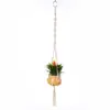 Decoración Estilo Nórdico DIY Cuerda de Algodón Tejida a Mano Decoración Cuerda para Colgar Cesta Colgante Maceta Bolsillo de Red Decoración de Pared