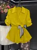 Lenço de Seda Estampado Elegante Estilo Europeu e Americano Transfronteiriço Estilo Comuter para Camisa Tie para Mulheres com Gola Reversível e Design de Ajuste na Cintura