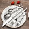 Juego de Cubiertos Transfronterizo de Acero Inoxidable 304, Cuchillo para Bistec Occidental de Alta Gama para Hotel, Cuchara de Postre, Tenedor, Cuchara de Café