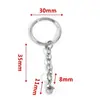 Llavero de Acero Inoxidable, Colgante de Llavero Engrosado y Endurecido, Accesorios para Llaveros DIY Hechos a Mano