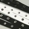 Banda Elástica con Cierres de Ojillo, Cinta Elástica con Ojillos, Cinta Elástica de Nailon Negro con Ojillos, Accesorios para Ropa