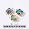 Colgante Jingde Jewelry de Concha de Abulón Natural Microincrustado con Borde Dorado Alta Retención de Color Accesorios para Pulsera, Collar, Pendiente DIY