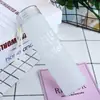 Taza Creativa Colorida de Vidrio Esmerilado 480ml Taza Práctica Taza Degradada Portátil para Pareja Taza de Regalo Publicitario