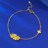 Mu Jing Joyería En Vivo Nuevo Pulsera de Flor Dorada de Plata S925 Pulsera de Flor para Mujer Venta Caliente en Vivo Transfronteriza