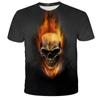 Camiseta para Niño Caballero Calavera de Llama Impresa en 3D Moda Halloween