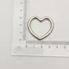 Fivela de Anel em Forma de Coração de Liga de Zinco Acessórios para Roupas Bagagem Fivela Botão Ajustável de Metal Amor para Cinto de Cintura de Jaqueta Corta-vento Casaco