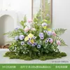Arreglo de Flores Artificiales y Plantas Verdes HY-DS3 para Decoración de Fondo de Boda, Flor de Mesa, Decoración de Mesa de Comedor, Decoración de Flores Falsas de Lujo Ligero