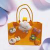 Bolsa de Fieltro Hecha a Medida de Dibujos Animados con Pompones, Bolso de Mano de Fieltro, Bolsa de Regalo, Boda, Primer Cumpleaños, Regalo para Bebé, Bolsa Pequeña