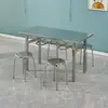 Mesa e cadeira de fast food 6 pessoas mesa e cadeira de refeitório banqueta suspensa de aço inoxidável mesa de jantar combinação de mesa e cadeira para refeitório escolar de empresa