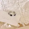 Anel Aberto Pedra Olho de Gato Estrela para Mulheres, Anel de Dedo Indicador para Casais com Personalidade Doce e Descolada, Anel com Design de Nicho da Moda