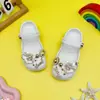 2026 Novo Verão Carta Camélia Princesa Infantil Ballet Tamancos EVA Outdoor Fechado na Ponta Chinelos de Praia