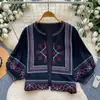 Camisa Estilo Boêmio Bordado Pesado Feminina Nicho Solta Manga Longa Estilo Étnico Top Rejuvenescedor Feminino Coleção Outono 2026