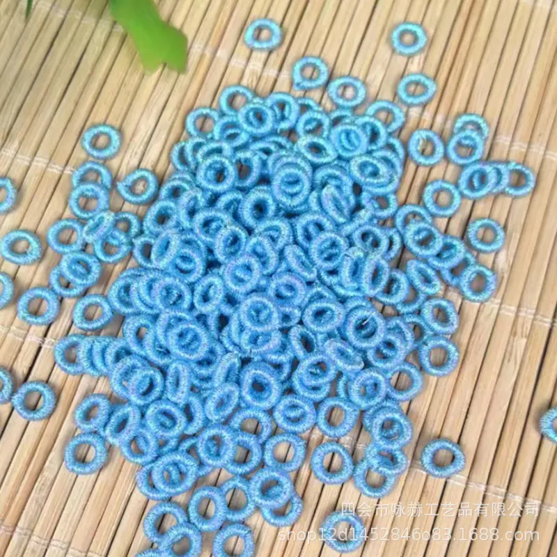 浅蓝金银线圈