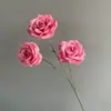 Flores Artificiales de Rosa de Diamante Simulada de 3 Cabezas, Flores Artificiales para Arreglos de Boda, Piezas Decorativas de Alta Gama, Venta al Por Mayor desde el Fabricante