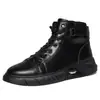 Botas de verano tipo Martin, estilo de caña alta, botas de cuero negro, botas de trabajo impermeables, geniales y con estilo, botines cortos estilo motocicleta