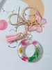 Suministros del Fabricante Llaveros con Flores Secas Prensadas 26 Letras del Alfabeto Inglés Llaveros con Borla de Mariposa Charms para Bolsos de Mujer