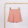 Saia Curta Lulu com Shorts de Yoga Embutidos, Saia de Secagem Rápida para Mulheres, Saia Esportiva de Tênis, Roupa Fitness Anti-Exposição para Mulheres