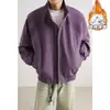Chaqueta de vuelo acolchada estilo americano Cleanfit de peso pesado, colección de otoño para hombre, que ofrece un look sofisticado y relajado con un corte holgado, cierre de cremallera y cuello alto