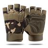 Luvas Táticas Meio Dedo para Homens, Verão, Luta, Boxe, Ciclismo ao Ar Livre, Esportes de Motocicleta, Fitness, Camufladas sem Dedos