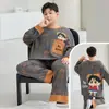 Pijama infantil plus size, roupão de manga longa de algodão puro oversized, conjunto de pijama para meninos, outono, desenho animado, solto, casual, estilo estudante
