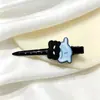 Presilha de cabelo de gatinho preto fofa para crianças, presilha de cabelo para franja de meninas, presilha BB para meninas, grampo lateral, acessório de cabelo