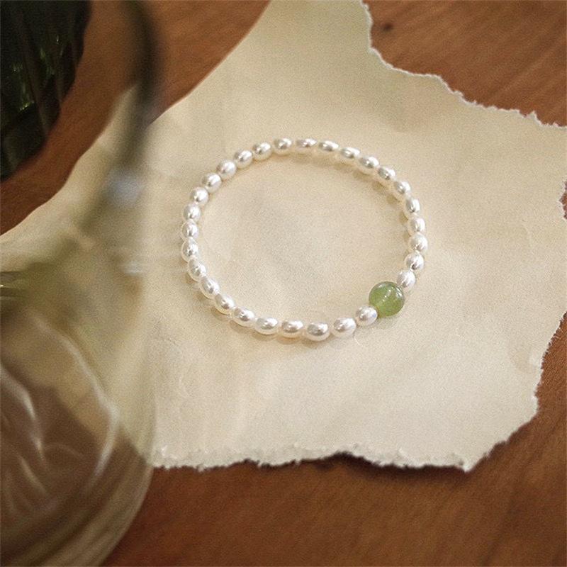 天然淡水珍珠和田玉手链女14K注金时尚玉石小米珠珍珠新中式手饰