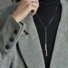 Colar de Pena de Bronze Vintage para Mulheres, Estilo Ocidental 2026 Corrente de Suéter Estilo Étnico, Acessórios de Onda de Alto Padrão Presente