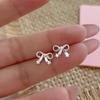 Pendientes Minimalistas de Lazo de Estrella para Mujer, Nuevos Pendientes de Aro Lisos de Tendencia Ins de Nicho de Alta Gama