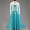 Vestido de Princesa Congelada de Halloween Malla Vestido de Niñas Ropa Infantil Venta al por Mayor Vestido Vestido Infantil Una Pieza Dropshipping Elsa