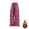 Transmissão ao Vivo Transfronteiriça Primavera e Outono Novos Calças Cargo Casuais Masculinas e Femininas Estilo Hong Kong Soltas Perna Reta Perna Larga Três Impermeáveis Outdoor