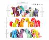 Pony Polly Toys Set Completo tamaño pequeño 12 Púrpura Yue Fonología Pesadilla Lunar Suave Universo Pastel Joyería Muñeca