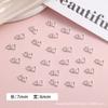 Ins Manicura Corazón Aleación Joyería para Uñas Metal Corte Rosa Doble Corazón Decoración de Uñas Fábrica Venta al por Mayor