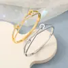 Nuevo simple combinable hebilla hueca joya de pedrería letra Love Forever pulsera de acero inoxidable venta al por mayor