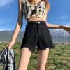Novos shorts jeans coreanos rasgados de cintura alta para estudantes, verão feminino, slim, solto, perna larga, hyun-a, calças quentes, 2021