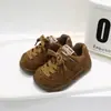 2026 Zapatos de Algodón de Dos Capas Estilo Coreano para Bebé Nuevos Zapatos de Algodón para Niños Pequeños Superficie de Cuero Zapatos de Algodón para Niñas Zapatos de Argán 6739