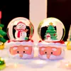 Pequeña Bola de Cristal Luminosa Adorno de Escritorio Papá Noel Navidad Regalo Pequeño Transfronterizo Nuevo Producto Decoración del Hogar