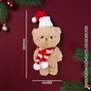 Urso Fofo de Pelúcia com Cachecol de Blush Boneca Chaveiro Urso Siamês Boneca Pingente Pequeno Presente