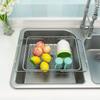 Cesta de Drenaje y Escurridor de Platos de Acero Inoxidable, Fregadero Extensible y Retráctil, Drenable y Plegable, Para Poner Platos y Palillos, Estante Organizador de Cocina, Personalizado