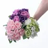Ramo de Rosas Fabricante de Flores Artificiales Flores Falsas Plantas Verdes Venta al por Mayor Decoración de Bodas Manualidades Flores de Mano Muro de Rosas