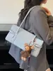 Bolso Baguette de Terciopelo PU Rojo de Moda de Gran Capacidad para Mujer, Nuevo Bolso de Hombro/Axila Tendencia 2026, Bolso de Mano