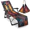 Funda para silla de playa transfronteriza funda para silla de playa de microfibra serie de mariposas con impresión digital 3D