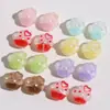 Dulce y Lindo Versátil Temperamento Goteo de Aceite Tridimensional Pastel Agujero Recto Resina Accesorios Aretes DIY Accesorios para el Cabello Colgante